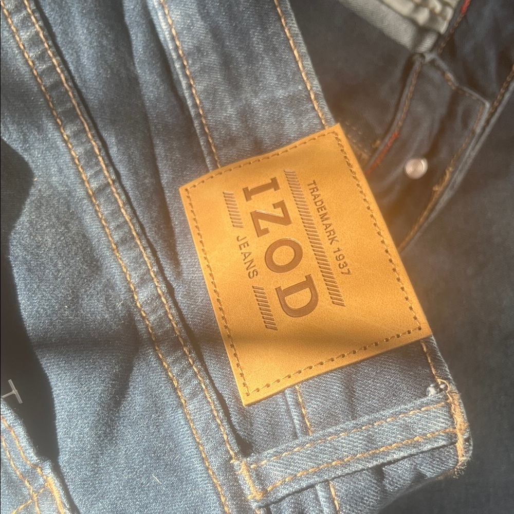 Izod Men's Straight Jeans - Blue 34x30 men new no tags - Picture 5 of 9